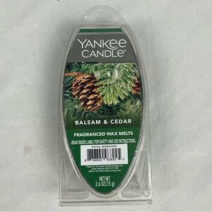 Yankee Candle BALSAM & CEDAR Scented Wax Melts 2.6 oz -Christmas NEW